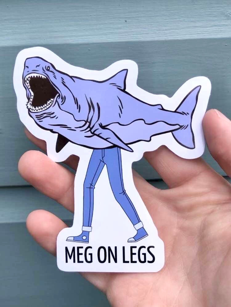 Meg on Legs Sticker